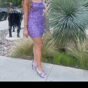 Sparkling purple dress